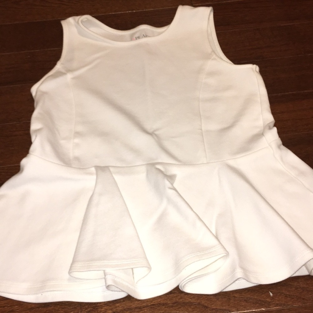 White tank top with ruffles